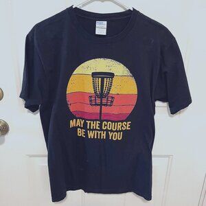 Disc Golf - May The Course Be With You - Short Sleeve Tee - Medium